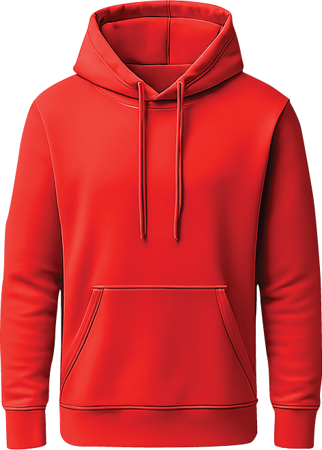 Plain red hoodie front